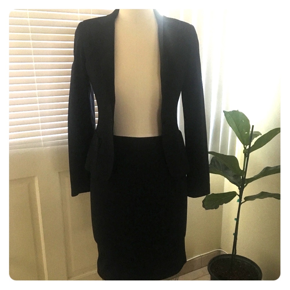 Black skirt and blazer